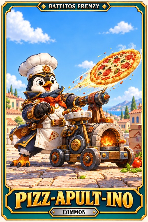 Pizzapult Penguin character artwork